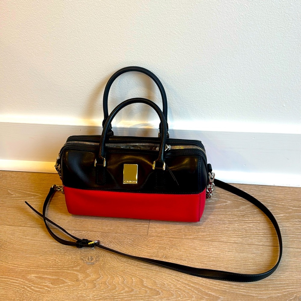 Calvin Klein black & red purse